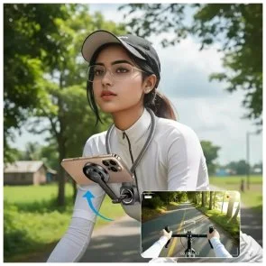 Фото: Універсальний тримач Remax First perspective neck magnetic phone holder RM-C56 Grey (6954851236818) № 3 | KTC
