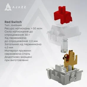 Фото: Клавіатура Ajazz NK68 V2 Red Switch USB Black (NK68-V2-R-S-B) № 10 | KTC
