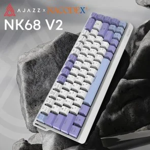 Фото: Клавіатура Ajazz NK68 V2 Red Switch USB Purple/White/Blue (NK68-V2-R-PWB) № 5 | KTC