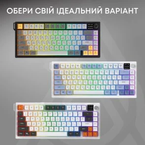 Фото: Клавіатура Ajazz AF82 WL/BT/USB White/Blue (AF82-BW) № 7 | KTC