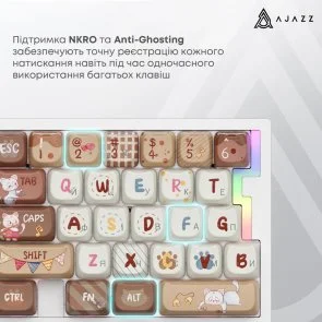 Фото: Клавіатура Ajazz AK029 Meow Magnetic Switch USB Beige (AK029-M-Y) № 14 | KTC