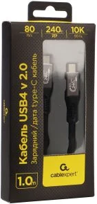 Фото: Кабель Cablexpert 240W 48V Type-C / Type-C 1m Black (CCBP-USB4.2-CMCM240-1M) № 3 | KTC