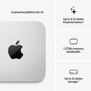 Фото: Персональний комп'ютер Apple Mac Studio M5 Ultra chip 64GPU (MHL74) - Apple M5 Ultra / 96 ГБ / PCI-E SSD 1 ТБ / Apple / Apple M5 Ultra 64-core GPU, / 480 Вт № 3 | KTC