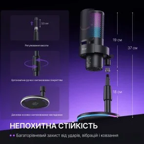 Фото: Мікрофон Fifine A9S Black № 14 | KTC