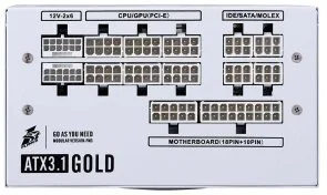 Фото: Блок живлення 1stPlayer 1200W HA-1200BA4 White (NGDP-GLD-1200-WH-EU) № 5 | KTC