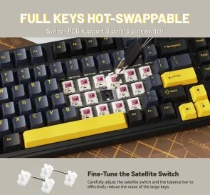 Фото: Клавіатура Attack Shark X98 ENG/UKR WL/BT/USB Star Black (X98SB_AS) № 6 | KTC