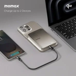 Фото: Батарея універсальна Momax 1-Power Q.Pass 5000mAh 20W / Qi 15W Titanium (IP129Q2L) № 10 | KTC