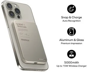 Фото: Батарея універсальна Momax Q.MAG X 5000mAh 20W / Qi 15W Orange (IP116AM) № 6 | KTC