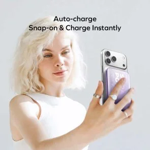 Фото: Батарея універсальна Momax 1-Power Pass 5000mAh 20W / Qi 15W Silver (IP165S) № 7 | KTC