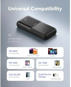 Фото: Батарея універсальна VIYISI G3015 30000mAh 22.5W Black (1186336) № 5 | KTC