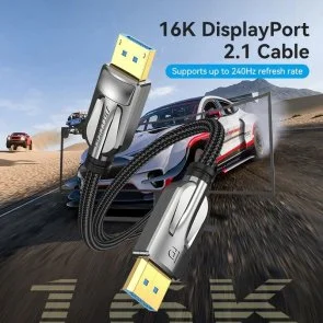 Фото: Кабель Vention v2.1 16K 30Hz DP / DP 5m Black (HGABJ) № 7 | KTC