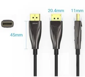 Фото: Кабель Vention v1.4 Optical Zinc Alloy 8K 60Hz DP / DP 5m (HCBBJ) № 3 | KTC