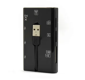 Фото: USB-хаб Crown CMCR-B06 + кардрідер чорний № 2 | KTC