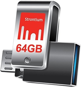 Флешка USB Strontium Nitro Plus 64 ГБ (SR64GSLOTG1Z) срібляста