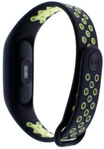 Фото: Ремінець для фітнес браслету Mijobs Xiaomi Mi Band 2 чорний/зелений № 3 | KTC