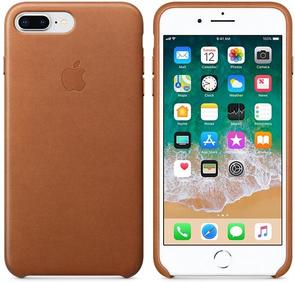 for iPhone 7/8 Plus - Leather Case Saddle Brown