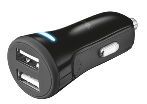 Зарядний пристрій Trust Car Charger 2xUSB Black (20572)