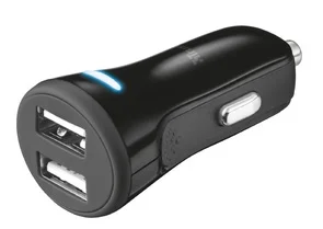 Фото: Автомобільний зарядний пристрій Trust Car Charger 2xUSB Black (20572) № 2 | KTC