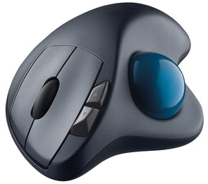 Миша Logitech Trackball M570 Wireless Silver/Blue (910-001882)