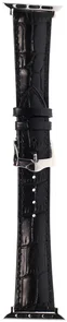 Фото: Ремінець HiC for Apple Watch 45/44/42mm - Crocodail Leather Loop Band Black № 2 | KTC