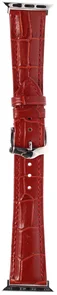 Фото: Ремінець HiC for Apple Watch 41/40/38mm - Crocodail Leather Loop Band Red № 3 | KTC