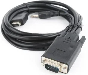 Фото: Перехідник Cablexpert HDMI / VGA / audio 3m Black (A-HDMI-VGA-03-10) № 2 | KTC