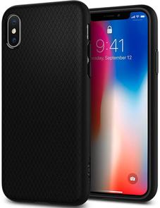 Чохол-накладка Spigen для iPhone X - Liquid Air Matte Black