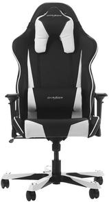 Крісло ігрове DXRACER WORK OH/WY0/NW, PU шкіра, Al основа, Black/White