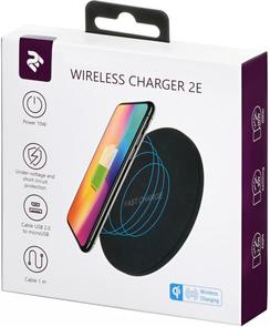 Зарядний пристрій 2E Slim Charging Pad 10W Grey (2E-WCQ01-01)