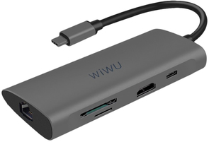 WIWU Alpha 8in1 USB-C Hub A831HRT Grey