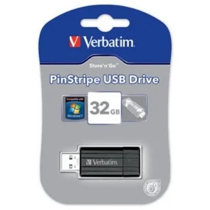 Фото: Флешка USB Verbatim STORE'N'GO PinStripe 32 ГБ чорна (49064) № 2 | KTC