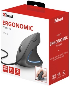 Миша Trust Verto Ergonomic Black (22885)