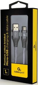 Кабель Cablexpert AM / Micro USB 1m Grey (CC-USB2B-AMmBM-1M-WB2)