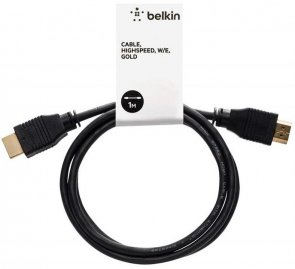 Кабель HDMI to HDMI 1м, Belkin High Speed Ethernet, Black