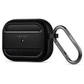 Чохол для Airpods Pro Spigen - Rugged Armor Black (ASD00540)