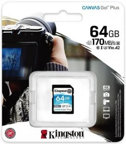 Фото: FLASH пам'ять Kingston Canvas Go Plus SDXC 64GB (SDG3/64GB) № 3 | KTC