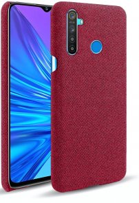 Чохол for Realme 5 - Textile cover Red	(661900)