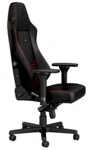 Крісло ігрове Noblechairs Hero Series PU шкіра, AL основа, Leather Black/Red