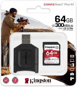 Карта пам'яті Kingston Canvas React Plus SDXC 64GB (MLPR2/64GB)