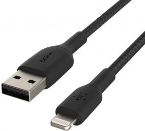 Кабель Belkin Braided AM / Lightning 0.15m Black (CAA002BT0MBK)