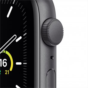 Смарт годинник Apple Watch Series SE GPS 44mm Space Grey Aluminium with Black Sport Band (MYDT2)