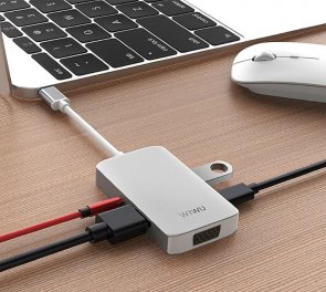 USB-хаб WIWU Alpha 5in1 USB-C Hub A513HVP Grey