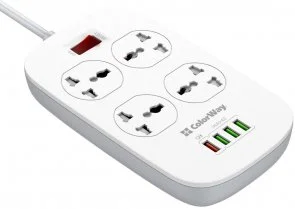 Фото: Мережевий фільтр ColorWay CW-CHU44QW 4xUSB 4/1.8m White № 4 | KTC