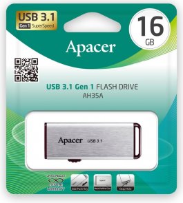 Флешка USB Apacer AH35A 16GB Silver (AP16GAH35AS-1)