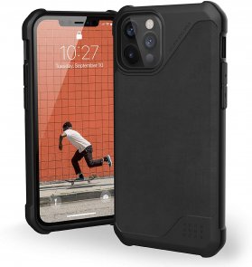 Чохол-накладка Urban Armor Gear для Apple iPhone 12/12 Pro - Metropolis LT Leather Black