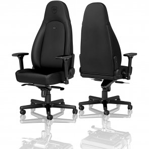 Крісло ігрове Noblechairs Icon Black Edition PU шкіра, Al основа, Black