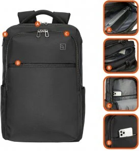 Фото: Рюкзак для ноутбука Tucano Marte Gravity AGS Black (BKMAR15-AGS-BK) № 2 | KTC