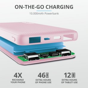 Батарея універсальна Trust Primo Ultra-thin 10000mAh Pink (23897_TRUST)