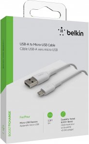 Кабель Belkin Boost Charge AM / Micro USB 1m White (CAB005BT1MWH)