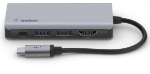 USB-хаб Belkin USB-C 4-in-1 Multiport Adapter (AVC006BTSGY)